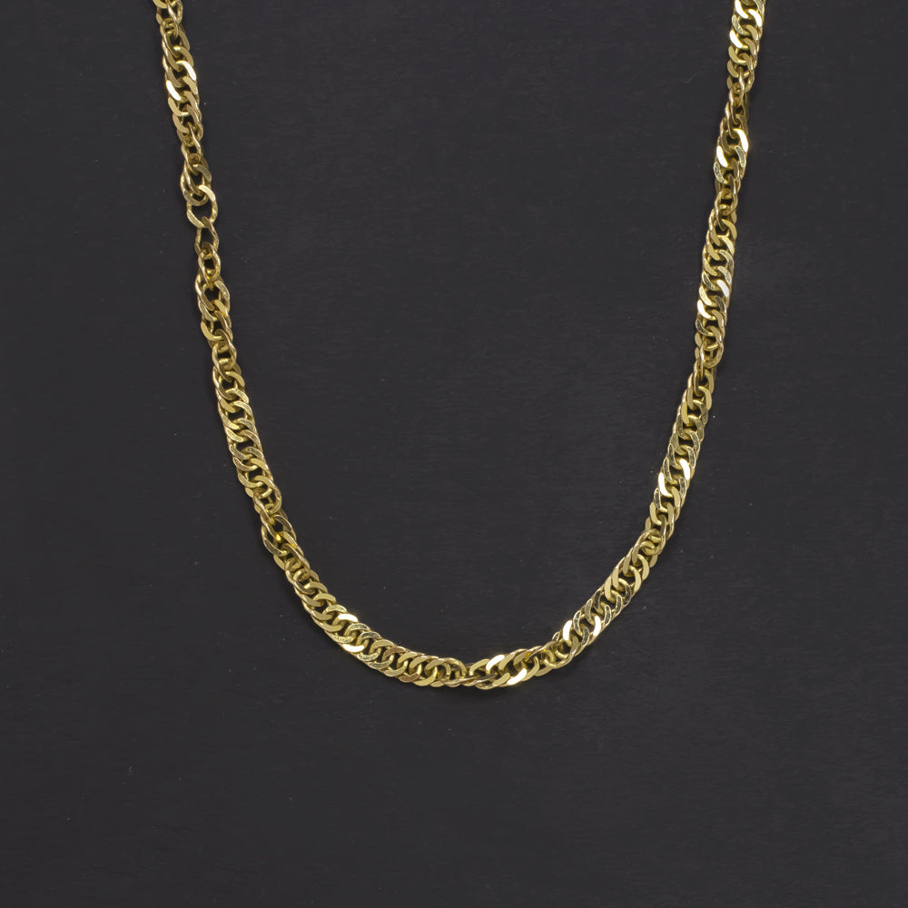 SOLID 14K YELLOW GOLD CURB LINK CHAIN 18 INCH MENS LADIES NECKLACE CLASSIC