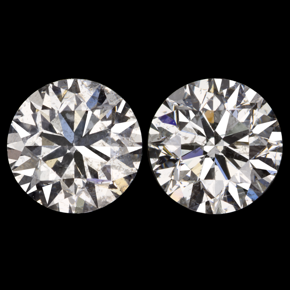 1.10ct VERY GOOD CUT DIAMOND STUD EARRINGS ROUND BRILLIANT NATURAL PAIR LOOSE