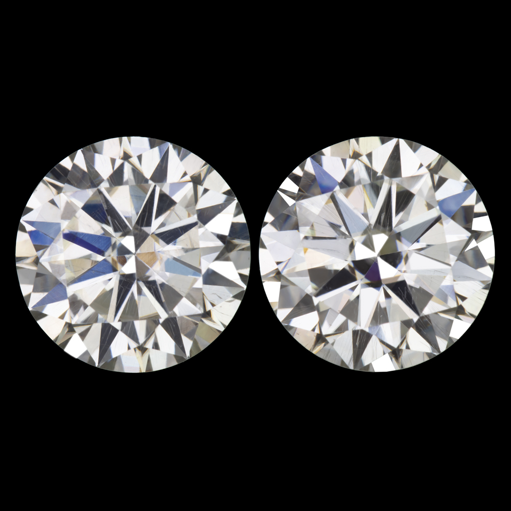 5 CARAT MOISSANITE MATCHED PAIR STUD EARRINGS 9mm ROUND BRILLIANT CUT LOOSE 5ct