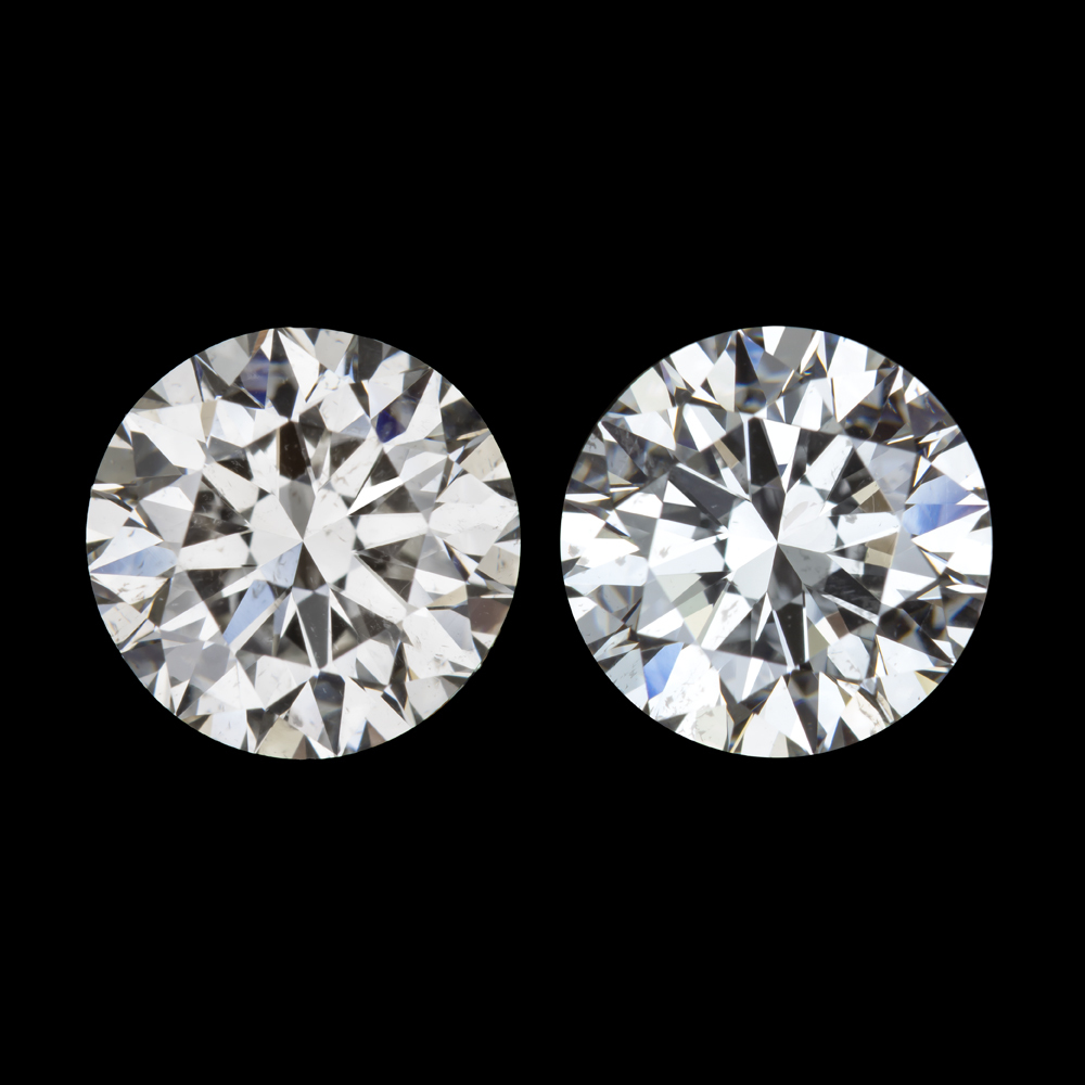 1ct GIA CERTIFIED DIAMOND STUD EARRINGS EXCELLENT ROUND CUT G SI2 NATURAL PAIR
